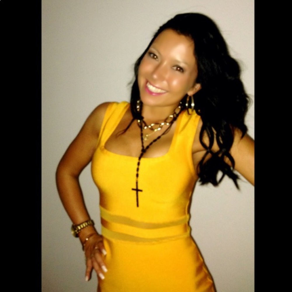 Orange Bandage Dress - Picture 2 of 4